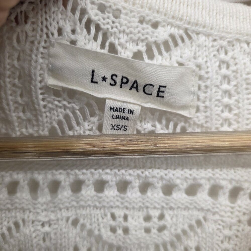 L*Space White Long Sleeve Swim Cover-up Sweater Dress Size XS/S - Picture 3 of 11